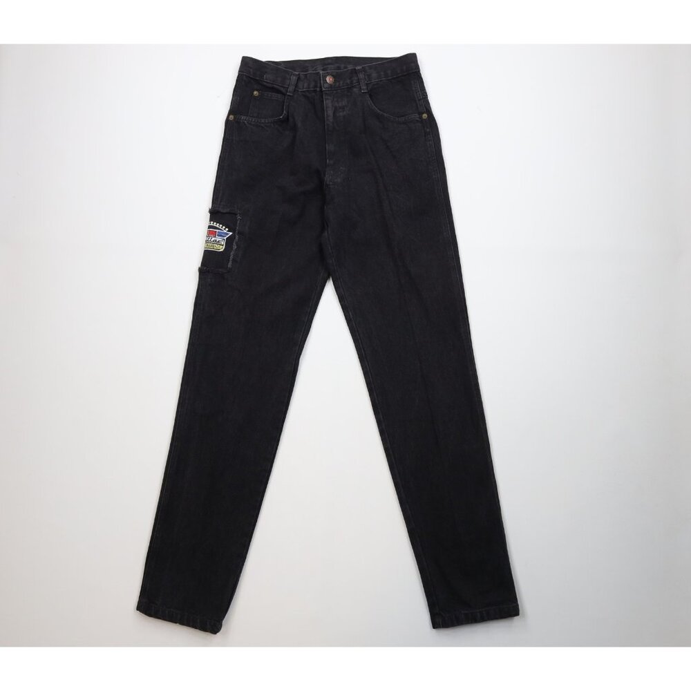 Deadstock Vintage 80s 90s Cadillac Mens 30x34 Spell Out Straight Leg Jeans USA